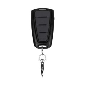 Control remoto de 433MHz y 4 canales compatible con todos los motores Accessmatic. Incluye soporte de visera para el carro e interruptor de encendido. ALP4